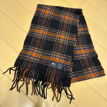 MOON 메리노 램스울 체크 머플러