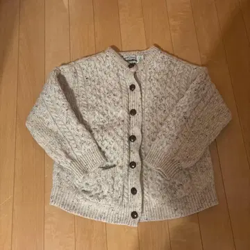 구제 Aran Crafts 케이블 니트 가디건 L 사이즈