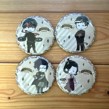 캡콤 카페 대역전재판 캔뱃지 4개 세트