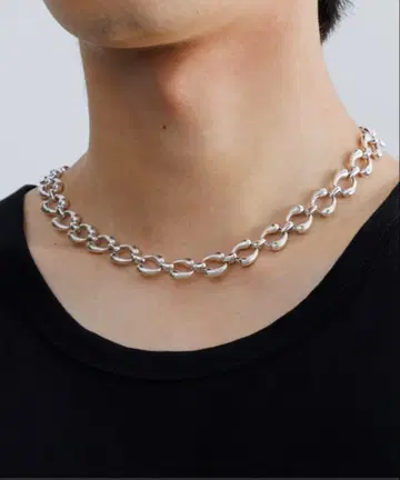 SINSS 시 숏 실버 목걸이