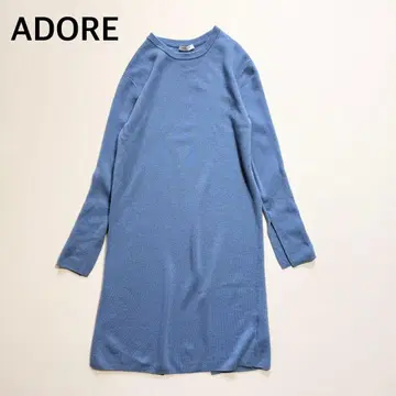 하자품 ADORE 어도어 니트 크루넥 튜닉 슬릿