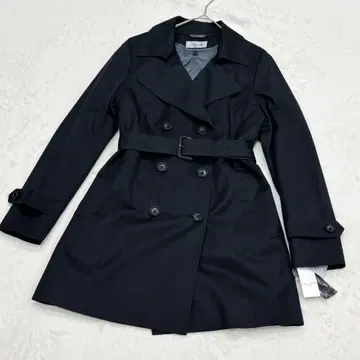 새상품 AOKI 콜라보 이너 포함 더블 트렌치코트 블랙 L 벨트 포함