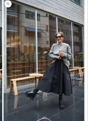 택 포함 새상품 ellie 그레이 오버 사이즈 니트