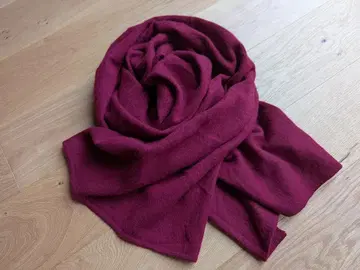 캐시미어 100% 대형 머플러 스톨 와인 레드