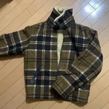 VAN 브라운 계열 체크 자켓