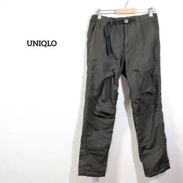 유니클로 히트텍 팬츠 팬츠 카키 계열 벨트 포함 M