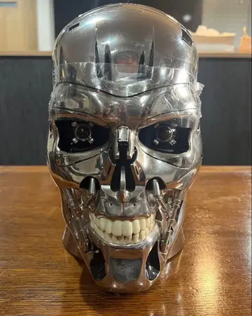 사이보그 헤드 피규어 실버 약 30cm