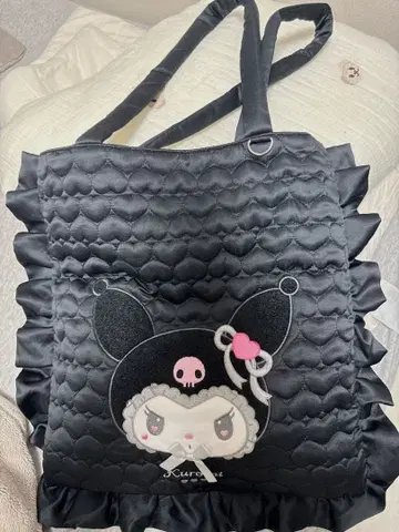 쿠로미 프릴 토트백 블랙