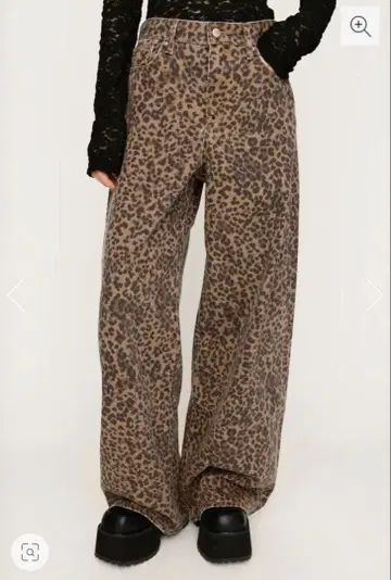 [ SLY ] 레오파드 무늬 데님 팬츠 사이즈 1