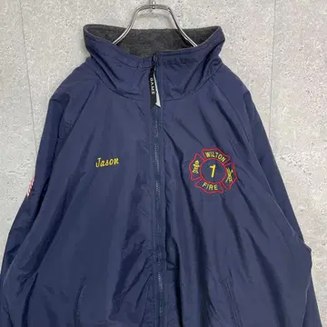 GAME 웜업 자켓 블루종 자수 로고 파이어 뎁트 XL