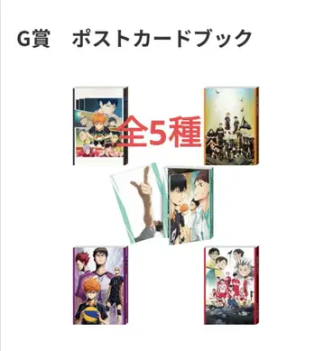 하이큐!! happy 복권 G상 엽서북 전 5종 컴플리트