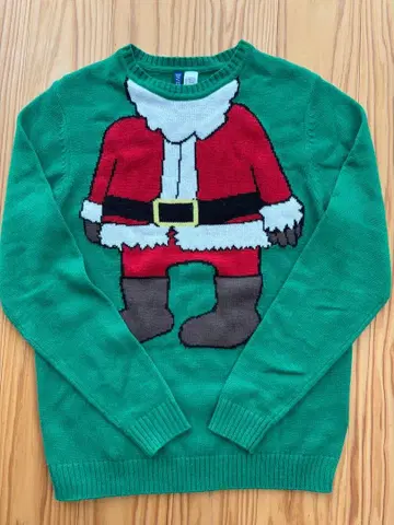 H&M 산타 니트 스웨터 M 사이즈 크리스마스 코스프레