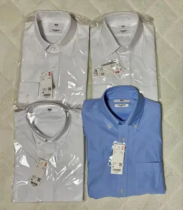 UNIQLO 슈퍼 논아이론 셔츠 저지 슬림 셔츠 묶음 판매
