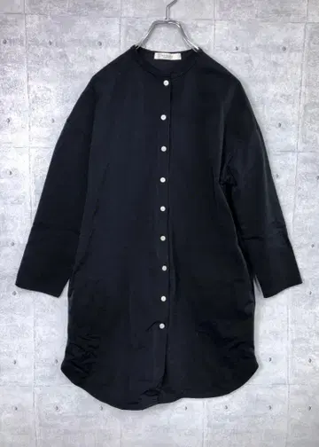 harmonie 구제 의류 노카라 셔츠 원피스 긴팔 튜닉 셔츠
