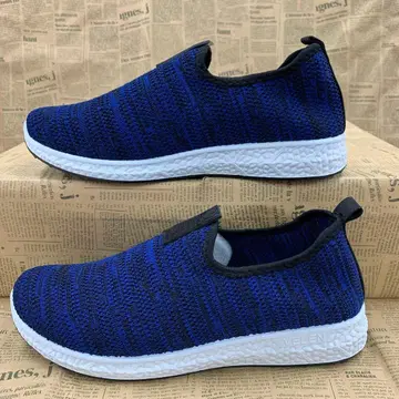 새상품 남성용 25.5cm 경량 통굽 메쉬 슬립온 파랑 1223