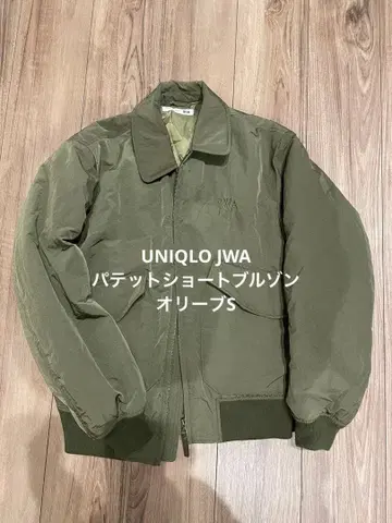 유니클로 JWA 패디드 숏 블루종 올리브 S