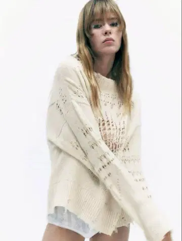 ZARA 니트 스웨터 데미지 니트