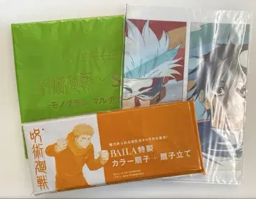 주술회전 멀티 케이스 파우치 부채 세트 클리어 파일 3종 세트