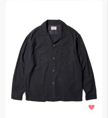 TOWN CRAFT 오픈 카라 셔츠(블랙)