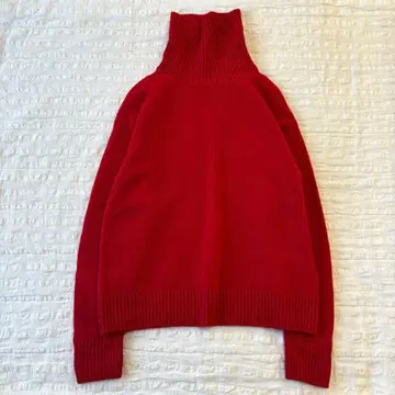 매킨토시 울 캐시미어 터틀넥 니트 빨간색