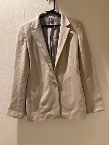 질 샌더 베이지 캐시미어 자켓 38