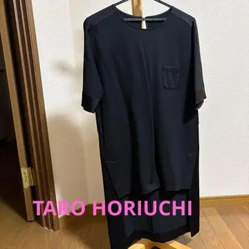 TARO HORIUCHI 반팔 무릎 기장 원피스