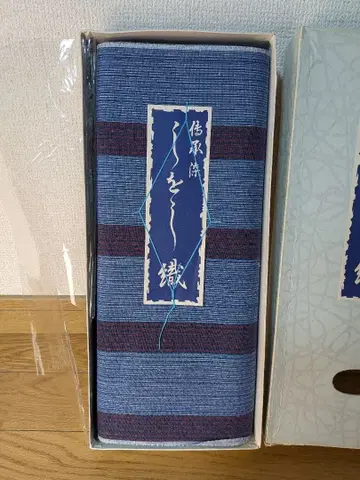 중고 미사용 아와 시지라 직물 유카타 옷감