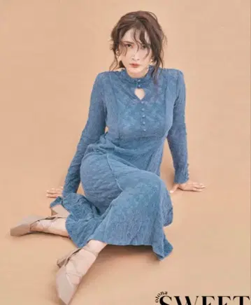 FRAY I.D 플로키 슈링크 레이스 원피스