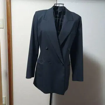 블랙 테일러드 자켓 더블 브레스트