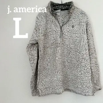 j. america [ L ] 보아 자켓 화이트 브라운 계열 따뜻한