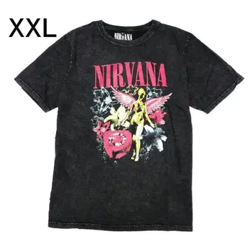 NIRVANA 닐바나 T셔츠 밴딩T셔츠 블랙 XXL