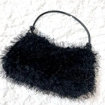 원숄더 퍼 핸드백 블랙 액세서리 파우치 미니백