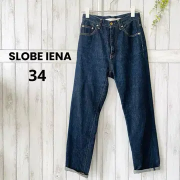 SLOBE IENA 셀비지 하이라이즈 데님 인디고 사이즈 34