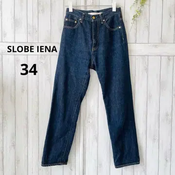 SLOBE IENA 셀비지 하이라이즈 데님 인디고 사이즈 34