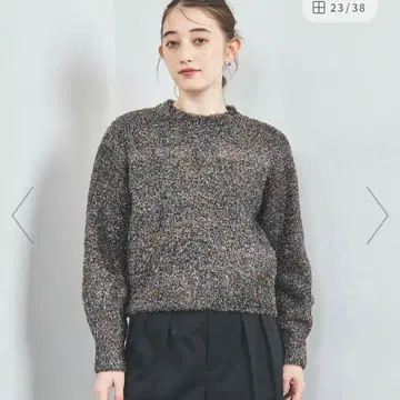 UNITEDARROWS 글리터 라메 크루넥 니트