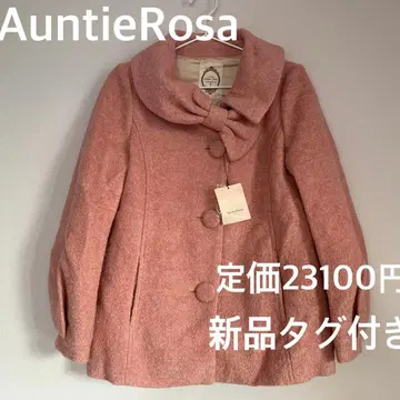 택 포함 새상품 AuntieRosa 안티로자 리본 코트 핑크