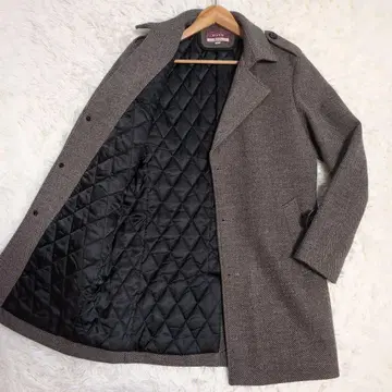 [컨디션 최상 양모] XGYN 체스터 코트 헤링본 안감 퀼팅 L