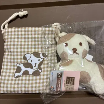 미피 복권 마스코트 키링 봉제 인형 복조리 강아지 2개 세트