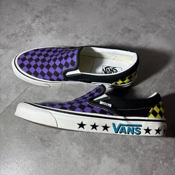 VANS 체커 슬립온 새상품급 29cm 보라색