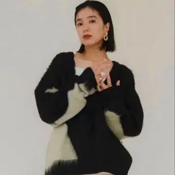 knuthmarf uneck knit pullover / black