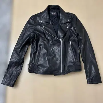 컨디션 최상 Coordi 블랙 가죽 라이더 자켓 66 가죽 자켓 S