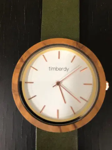 Timberdy 손목시계 핑크 골드/올리브