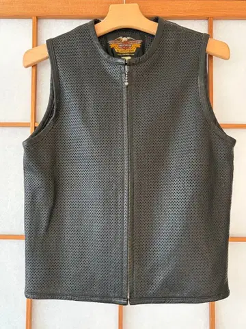 할리 데이비슨 메쉬 가죽 베스트 S