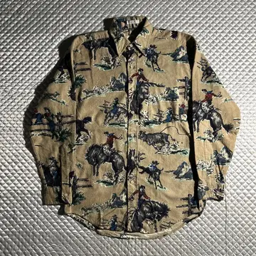 90s USA 커트 코베인 Nirvana 카우보이 셔츠 파자마