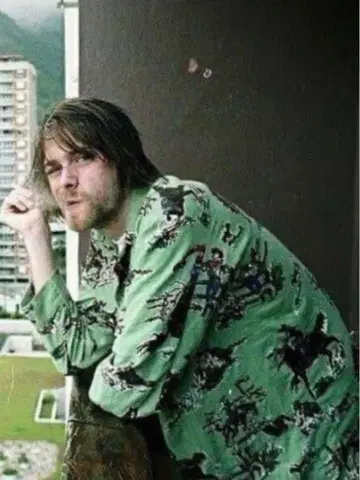 90s USA 커트 코베인 Nirvana 카우보이 셔츠 파자마