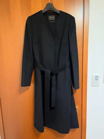 tomorrowland 블랙 노카라 캐시미어 100% 코트 새상품급 38