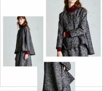 mizuiro ind 트위드 A라인 자켓 글렌체크 새상품급