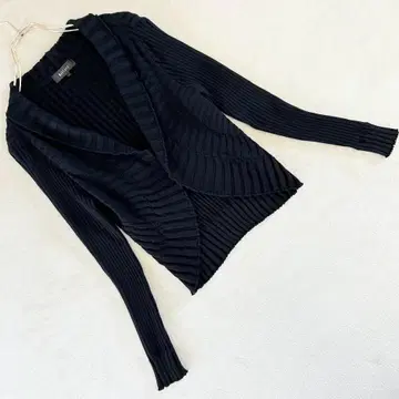 리플렉트 드레이프 컬러 니트 가디건 블랙 M 사이즈 일본제