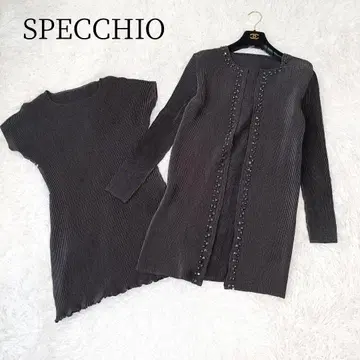 [ 스페치오/SPECCHI ] [ L ] 플리츠 앙상블 블랙 검정 신축