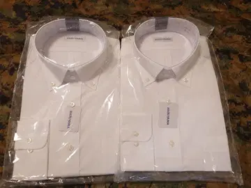 하루야마 화이트 드레스 셔츠 2장 세트